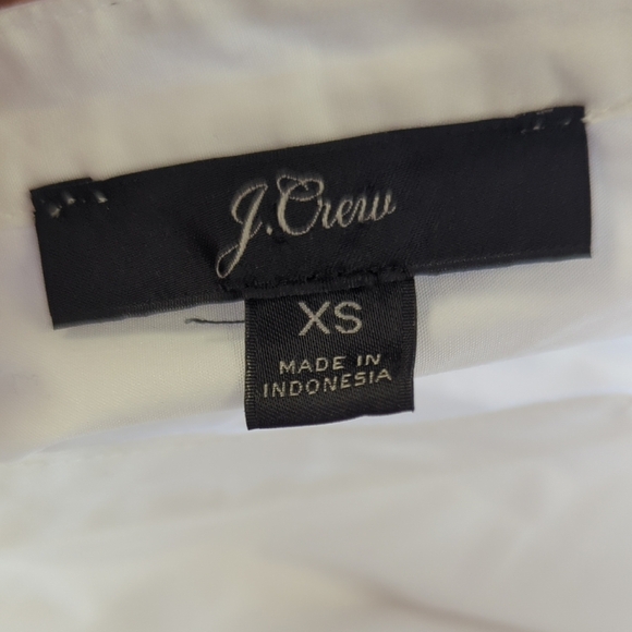J Crew Poplin Wrapped Top White XS preppy Business casual minimalist office - Picture 6 of 8